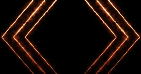 Glowing Orange Neon Arrows on Black Background Stock-Footage 337087547