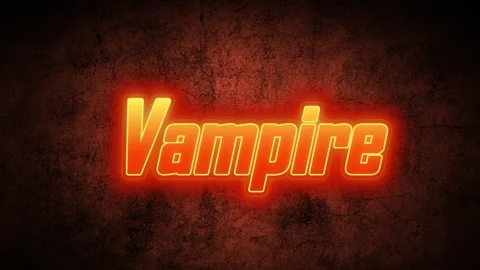Glowing orange neon title text animation moving across dark textured background Stock Footage 343812390