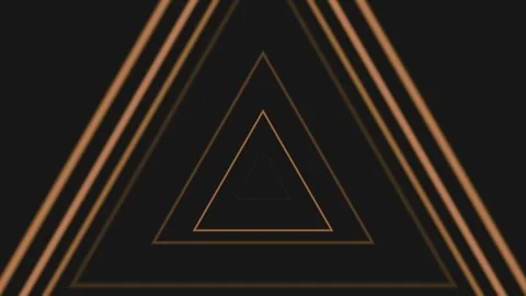 Glowing Orange Nested Triangles Seamless Loop Stock Footage 340649524
