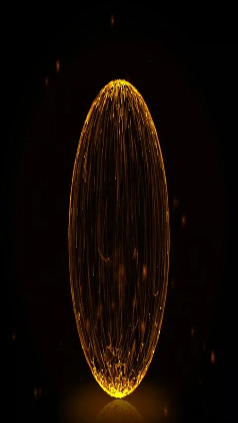 Glowing orange oval animation. Seamless background loop Stock Footage 339778427