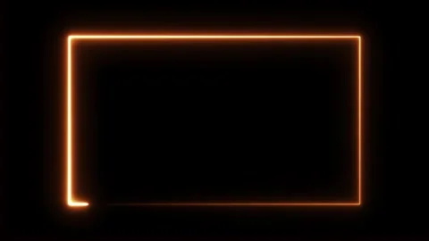 Glowing orange rectangle outline motion effect. Vidéo 332090326