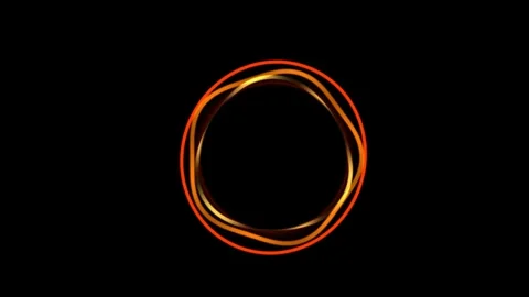 Glowing Orange Ring Abstract Seamless Loop Stock Footage 342347857