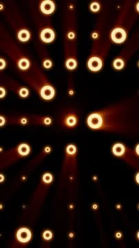 Glowing orange ring lights on black background with soft rays, abstract lum.. Stock Illustration