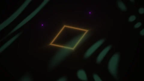 Glowing orange square on black background. Stock Footage 337513280