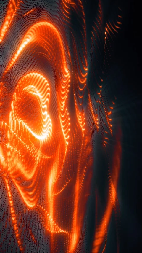 Glowing orange strands move gently Stock Footage 324856368