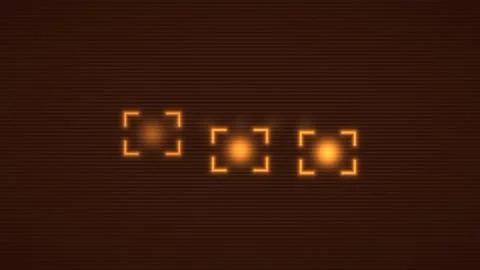Glowing Orange Target Frames Seamless Loop Stock Footage 340747059