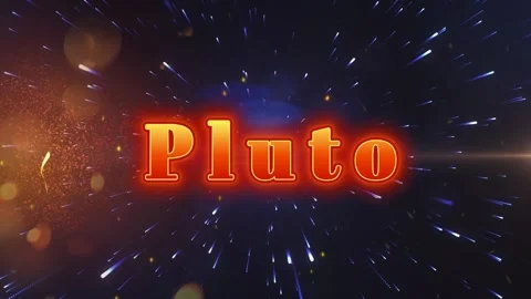 Glowing orange text floating against a high speed warp background of streaking Stock Footage 343810486