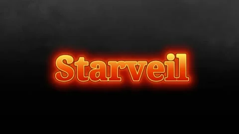 Glowing orange text slides across dark background with moving horizontally Video stock 343551098
