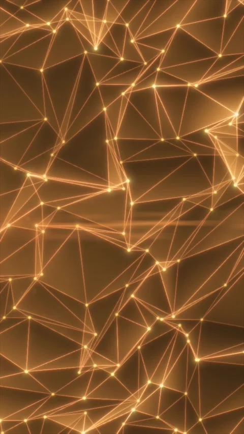 Glowing orange wireframe network with connecting nodes forming a digital me.. Stock Footage 308081651