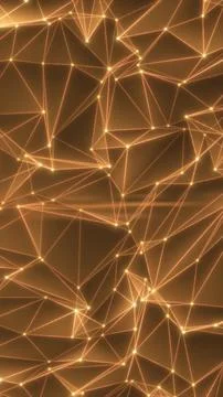 Glowing orange wireframe network with connecting nodes forming a digital me.. Stockillustratie