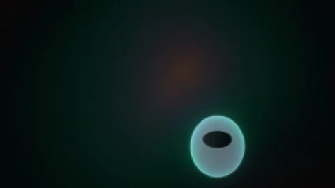 Glowing orb in dark background with green light. Stock Footage 337470762