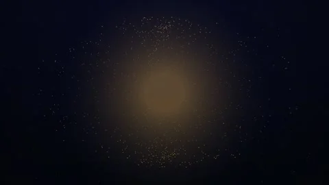 Glowing Orb with Golden Particles Stock Footage 326992881