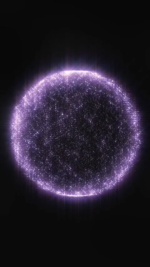 A glowing orb of light particles captivates viewers with its bright Stock Footage 311951088