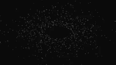 Glowing Orb Particle Motion Dark Loop Background Soft Visual Stock Footage 332710915