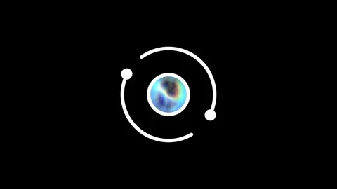 Glowing Orb In Particle Ring Stock Footage 346803873