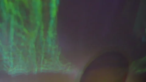 Glowing Orb Refractions Moving in Soft Motion Stock Footage 302945050