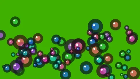 Glowing orbs ascending on green screen overlay 4K Stock Footage 336513998