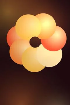 Glowing Orbs in a Circular Pattern Stock Photos