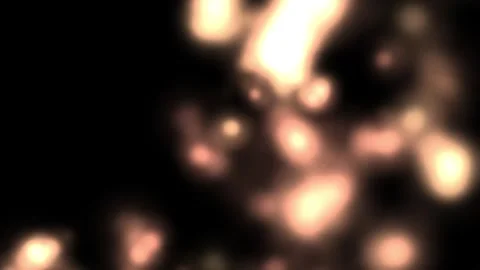 Glowing orbs float in deep darkness Vídeo Stock 330738473