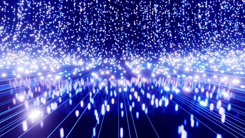 Glowing orbs network perfect looping Stock Footage 277571407