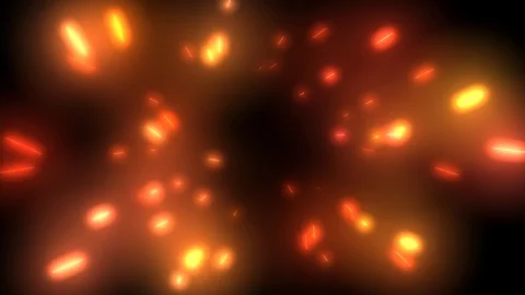 Glowing orbs , points of light in energy vortex . 3d animation Video stock 115465522