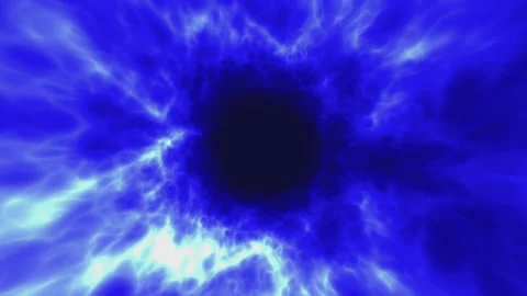 Glowing Organic Vortex Spinning Animation Loop Blue Stock Footage 148668681