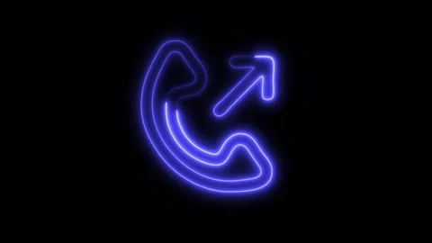 Glowing Out Call Icon in HD Video Neon Animation 库存影片 304555511