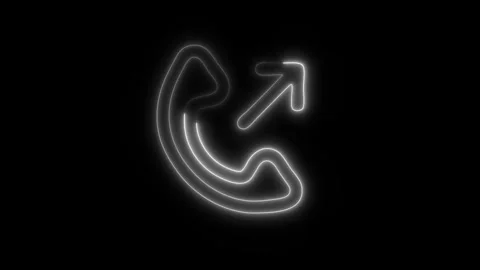 Glowing Out Call Icon in HD Video Neon Animation 库存影片 304555516