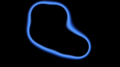 Glowing outline on black background with soft illumination Vidéo 338071231