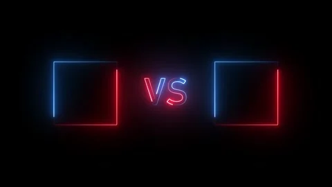 Glowing outline set against with "VS" icon features animation Stock Footage 320836713