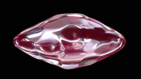 Glowing oval shape isolated on black background Stock Footage 282518076