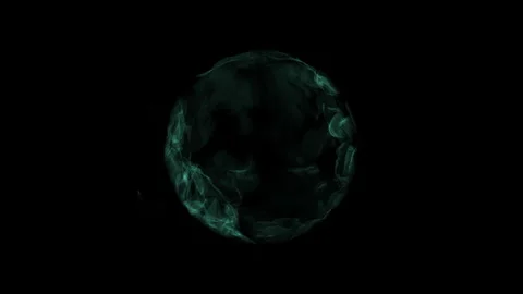 Glowing oval shaped object suspended in darkness 動画素材 297613557