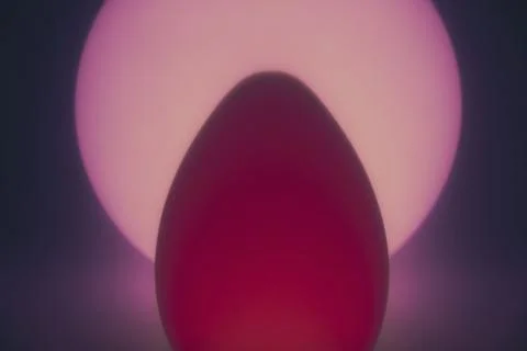 Glowing oval shaped orb, spherical orb in background Stock Illustration