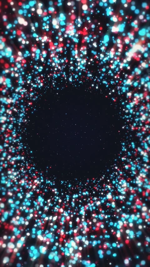 Glowing particle bokeh frame circle overlay abstract vertical background Stock Footage 339432517