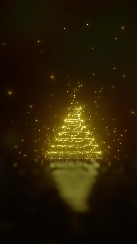 Glowing Particle Christmas Tree Stock Footage 281133612