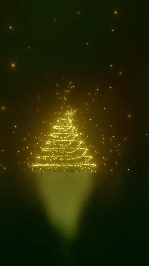 Glowing Particle Christmas Tree Stock Footage 281133618