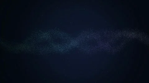 Glowing particle double helix rotates in a seamless loop Stock Footage 341856196