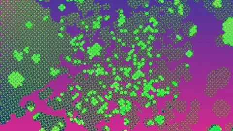 Glowing Particle Elements Structure Dissolution Stock-Footage 303317232