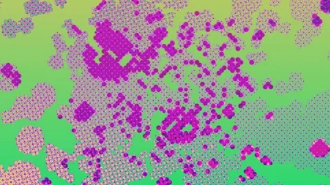 Glowing Particle Elements Structure Dissolution Stock-Footage 303317241