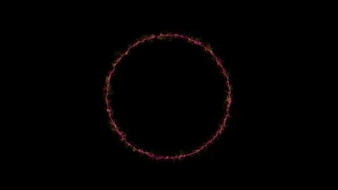 Glowing Particle Energy Ring horizontal 1 Stock-Footage 320737015