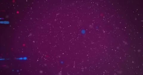Glowing particle field forming depth in magenta gradient, with tiny white specks Stock Photos