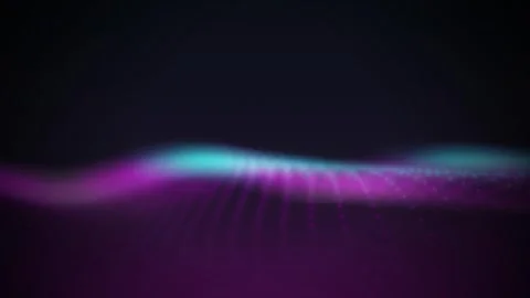 Glowing particle grid undulates gently in a seamless loop Stock Footage 343114959
