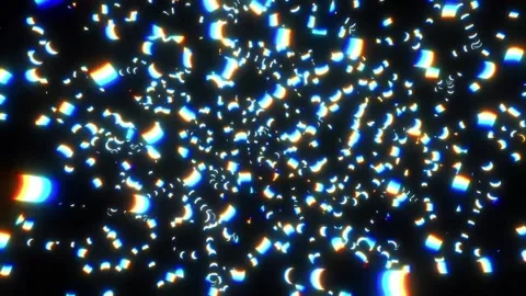 Glowing Particle Light Animation – Mesmerizing Abstract Motion Video stock 333718545