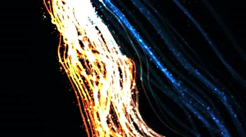 Glowing particle lines, 4K abstract background Stock Footage 63601938