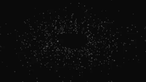 Glowing Particle Orb Flow Dark Loop Background Relaxing Visual Stock Footage 332710480