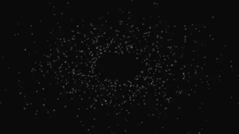 Glowing Particle Orb Flow Dark Loop Background Relaxing Visual Stock Footage 332711050