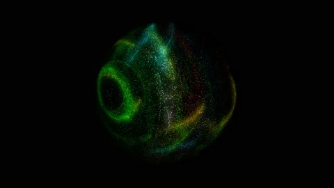 Glowing particle sphere Stock Footage 169133619