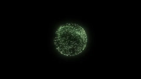 Glowing Particle Sphere. Magic Particle Ball. Sci-fi Sphere. Loop Animation Stock Footage 259683864