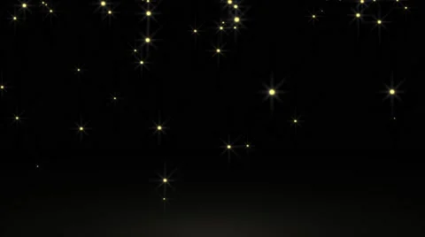 Glowing particle star in random direction with bounce on spotlight ground abs Stock Footage 65292704