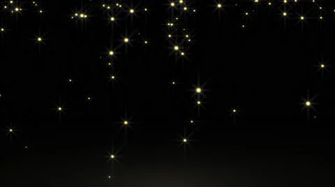 Glowing particle star in random direction with bounce on spotlight ground abs Stock Footage 65292711